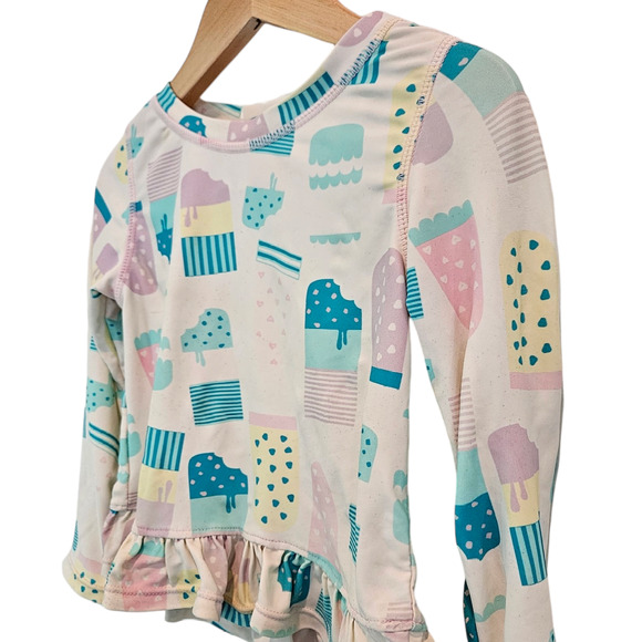 Ruffle Butts Toddler Girl's Swim Shirt Long Sleeve Popsicles Size 2T - Picture 2 of 6